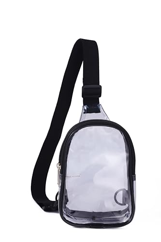Mini Clear Sling Bag, Clear Bag Stadium Approved, Transparent Crossbody Fanny Pack for Women Men