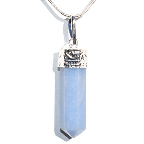 Zenergy Gems CHARGED Faceted Angelite Crystal Perfect Pendant™ + 20