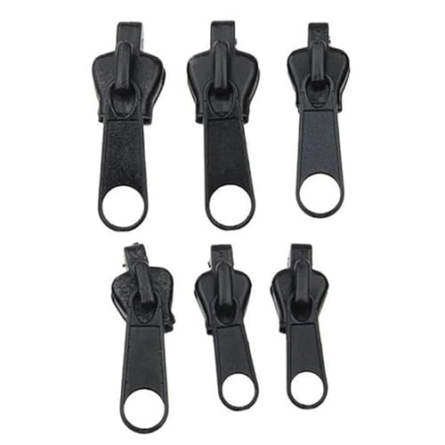 Juego de repuesto de cremallera, cremallera de repuesto extraíble de 6 piezas, reutilizable | Extractor de cremallera versátil, reemplazo del cabezal de cremallera para tiendas de campaña, mochilas y