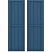 Ekena Millwork ARW101BF518X84HBH Americraft Five Exterior Real Wood Two Equal Panel Framed Board-n-Batten Shutters (Per Pair), 17 1/2"W x 84"H, Sojourn Blue