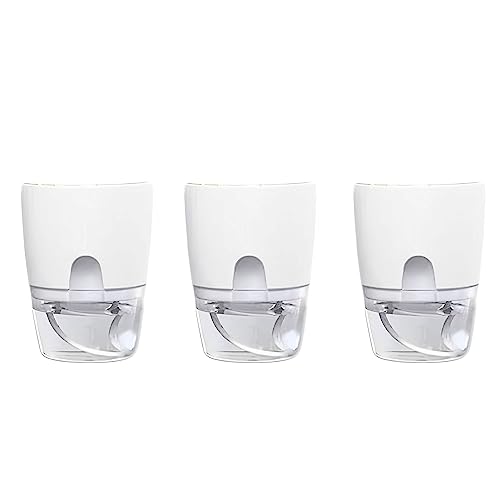 East Leaf 給水プランター 植木鉢 自動給水 自己給水 底面 貯水槽付 観葉植物 おしゃれ 3個セット (8.2×11.3cm)