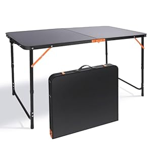 Folding Camping Table with Adjustable Legs Aluminum Portable Picnic Table for Outdoor Travel Beach, Backyards, BBQ, Party and Picnic