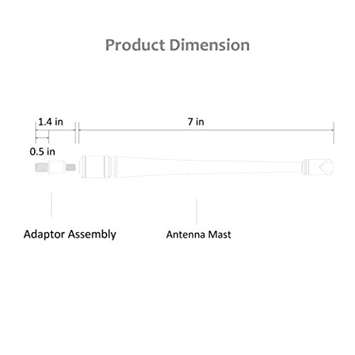 image for RYDONAIR Short Antenna Compatible with Jeep Wrangler 2007+ & Jeep Glad
