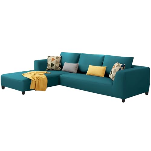 Image of Casaliving Minta LHS 4 Seater L Shape Sofa Set for Living Room (Pine Colour Fabric) Premium Fabric Sofa, Premium Look