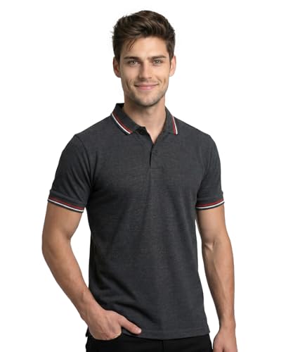 Image of AWG ALL WEATHER GEAR Cotton Polo T-Shirt | Half Sleeve Plain-Regular Fit | Soft Breathable Solid Tee | Collar Tshirts | Casual & Office Wear | Comfortable Everyday Cotton Polo | Mens Tshirts