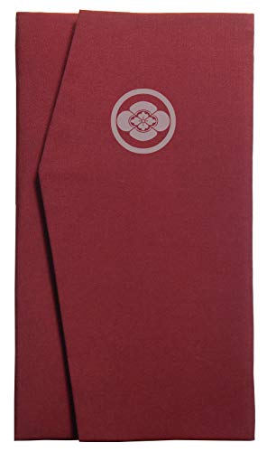 ふくさ 丸に木瓜 金封袱紗 家紋 慶事用ふくさ エンジ flat 受け継がれた家紋を袱紗にプリントします 手作り 冠婚葬祭 3-MO-7-丸に木瓜