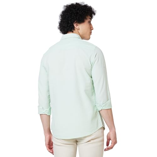 Image of Spykar Men's Regular Fit N /A Full Sleeve Solid Casual Shirts