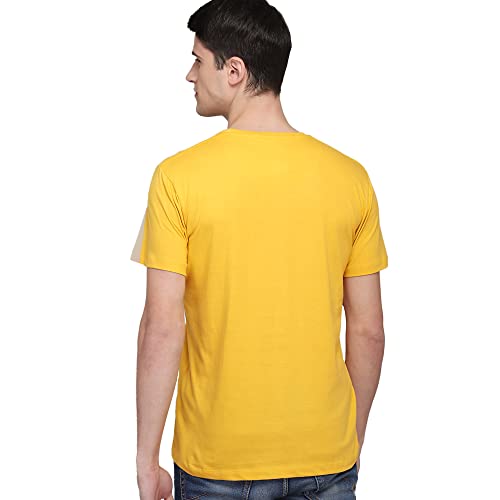 Image of Free Authority Mickey & Friends Printed Regular Fit Green Cotton Men's T-Shirt