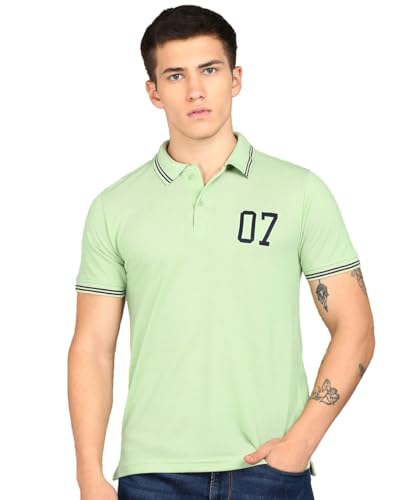 Image of INKKR Men's Soild Collar Neck Polo T-Shirt