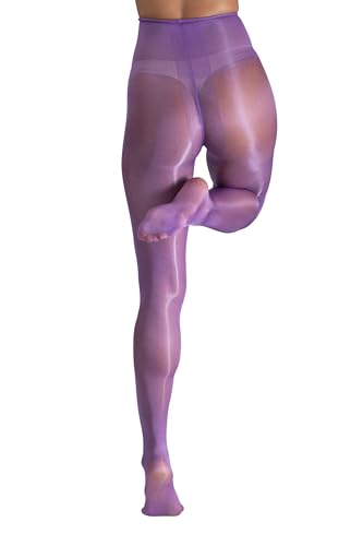 LECHERY Lustrous Silky Shiny 20 Denier Women's Tights, Semi-Sheer High Waist Pantyhose Stockings4