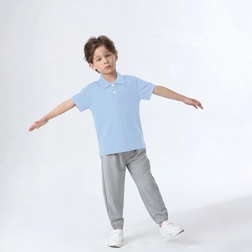 Image of Boy Polo Shirt Pique School Uniform Shirt for Kid Golf Top Youth Boy 5-14Y
