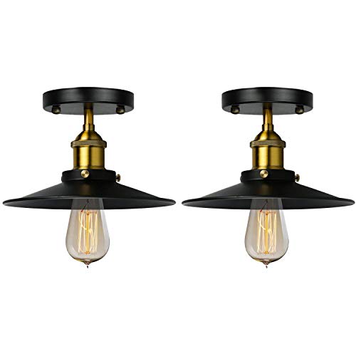 frideko Vintage Industrial Edison Metal lámpara Loft lámpara de techo para casa oficina Restaurante Café