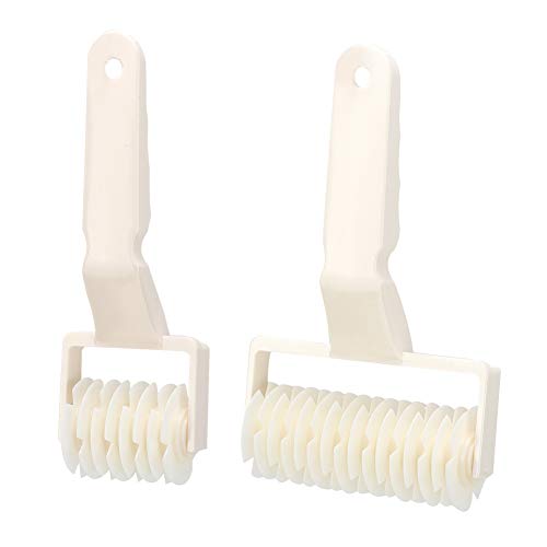 QANYEGN Dough Lattice, Bread Rolling Cutter, Cookie Puff Pastry Roller for Kitchen Cookie Pie Bread Cake Tools (Large + Small)
