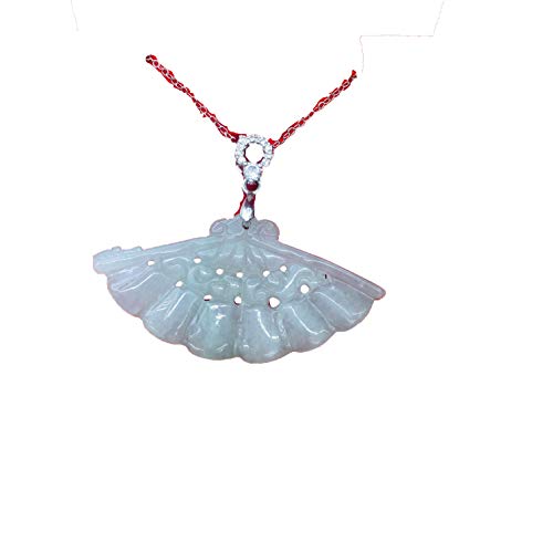 Collier en jade naturel anti-allergie avec chaîne argent 925 robuste