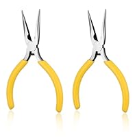 2 Stück Schmuck Zange Set, Spitzzange Zur Schmuckherstellung Kleine Spitzzange Needle Nose Pliers DIY Kettenzange Kleine Zange SchmuckherstellungZange, Mini-Flachzange Für Schmuckherstellungs