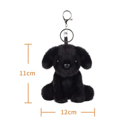 Apricot Lamb –Key-Black Labrador– Plüsch Schlüsselanhänger – Schlüsselanhänger Glücksbringer,Geschenke Freundin oder Freund,Geschenk zum Führerschein, Frauen,Mädchen