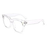 [FEISEDY] 老眼鏡 太枠 ブルーライトカット おしゃれ 太め ボストン型 単焦点 ヴィンテージ かっこいい メンズ レディース クリア 1.75 B2523