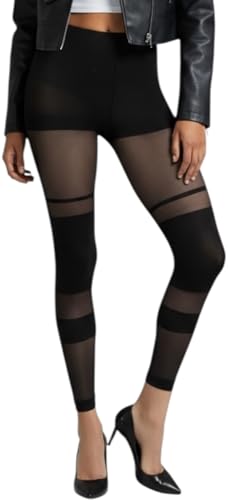 Image of ToBeInStyle Women's Opaque Ankle Long Nylon Footless Fun Tights Pantyhose