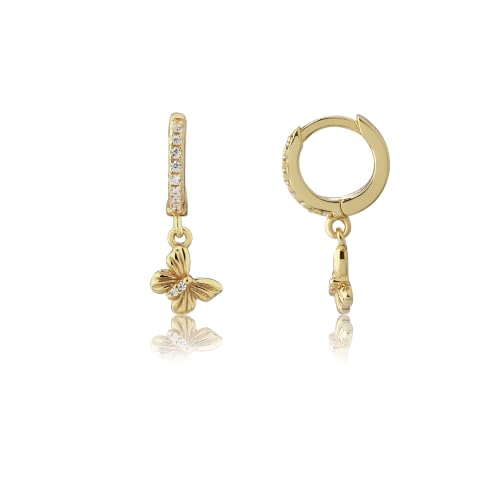 Image of Cherished Moments Huggie Earrings, .925 Sterling Silver or 14k Gold-Plated