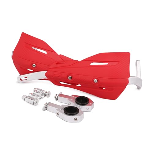 Paramanos Moto, Protector Mano Moto,Paramanos para KTM, Cubre Manetas Moto Universal para Manillar Moto 22 mm / 28 mm Pit Bike Dirt Bike MX Racing ATV Quad Enduro Motocross Supermoto-Rojo