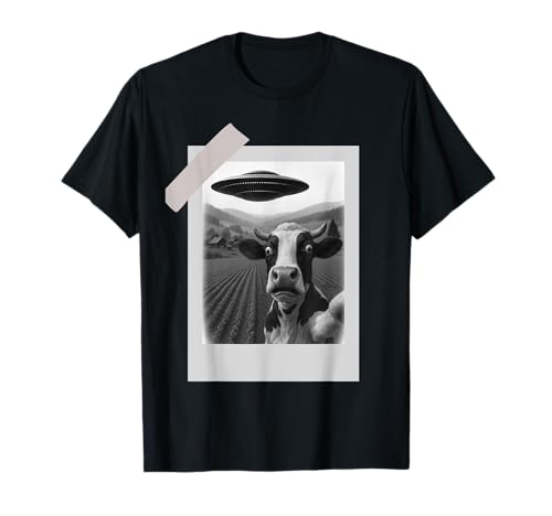 Selfie drôle de Vache OVNI | Ferme d'enlèvement Extraterrestre T-Shirt