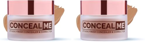 Image of Glam21 Conceal Me Studio Finish Concealer & Corrector |F ull Coverage Yet Lightweight | Easily Blendable Cream Concealer for Dark Circles & Blemishes | 7gm-Sand-05 (Pack of 2)
