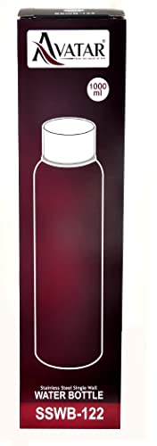 Image of AVATAR 1000 ML Stainless Steel 3 Pcs Plain Fridge Water Bottle /Refrigerator Bottle /Thunder(1000 ML) (3)