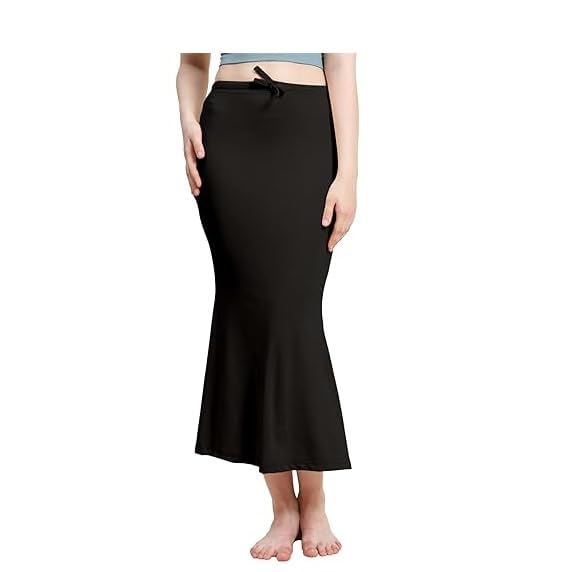 Image of Women's Soft Comfy Pleated Saree Fishcut I Saree Shapewear Flare Petticoat for Women, Lycra Cotton Blended, Petticoat, Skirts for Women, Shape Wear Dress for Saree