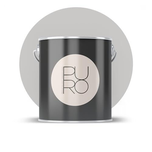 Livingwalls PURO Premium Peinture murale c1001 – Peinture de peintre à très haut pouvoir couvrant – Peinture d'intérieur mate de qualité supérieure Gris – 2,5 l