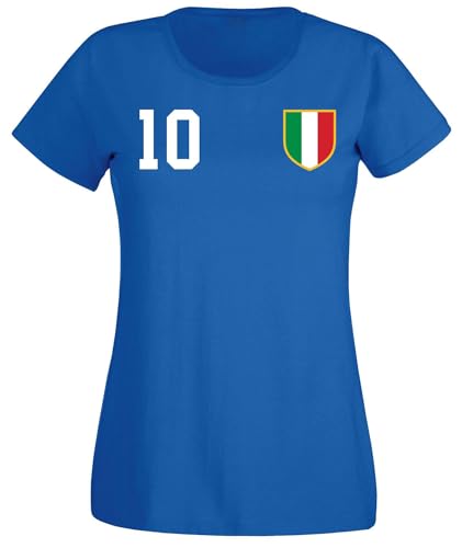 Italien Damen T-Shirt Italia Trikot WM 2026 Fanartikel Personalisiert mit...