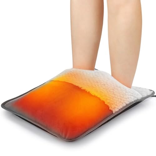 Calentador de pies eléctrico, calentador de pies USB de calentamiento rápido debajo del escritorio, tapete de temperatura constante para rodilla, pierna, hombro, manos, niños, adultos, invierno