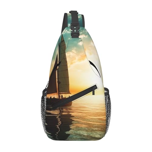 Bolso cruzado deportivo para pecho negro