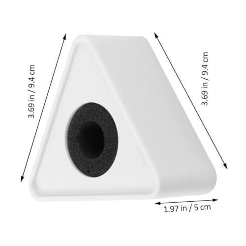 Image of GIFTMAX Mic Logo Station - Self-Adjusting Mic Flag for Wireless Microphones, Portable ABS Injection Identifier for Interviews & News Reporting (Triangle)