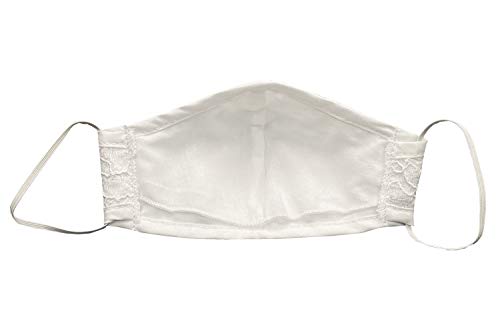 Pink Princess Face Mask - 100% Cotton Face Covering 2 Ply For Brides, Weddings - Made In Usa (1, White Lace) #TOP4
