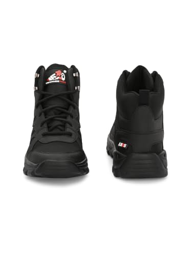 Image of Leo's Fitness Waterproof Canvas High Ankle Boots for Trekking Hiking & Other Casual Purpose
