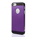 Amplim Alloy for Apple iPhone 5 / 5S: Premium Purple Anodized Aluminum + High Quality PC Hard Case (AT&T, Verizon, Sprint, T-Mobile) Retail Packaging