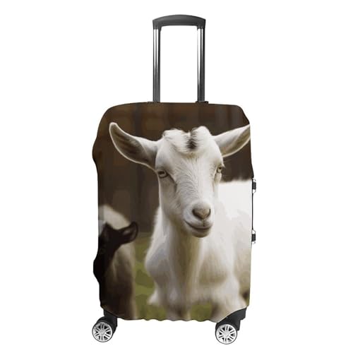 Cute Goat Luggage Cover, Washable Elastic Suitcase Cover Protector Fit 18-32 Inch Luggage