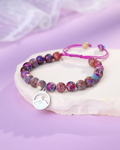 Image of Eryuor Silver /Gold Move Mountains-Mustard Seed Bracelet Baptism Gifts for Girl Catholic Christening Religious Christian Easter Gifts for Girls