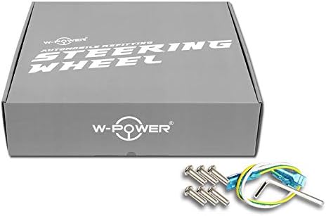 Miniatura 5 de W-Power, Volante universal de 13.7 pulgadas con 6 agujeros de perno de aluminio pulido negro transparente diamante estilo burbuja de cristal, botón