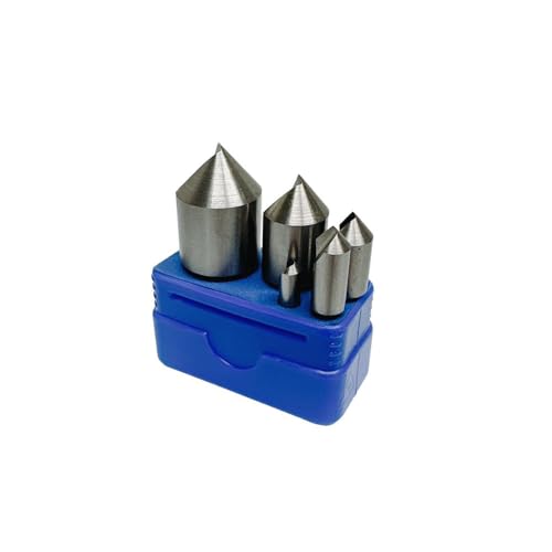 5 Pc 82 Degree 1/4'' - 1'' HSS Single Flute Countersink Straight Shank