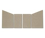 Feuerraumauskleidung B für Caminos Prestige 2.0 Kaminöfen - Vermiculite - 4-teilig