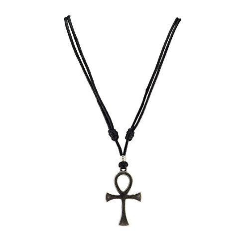 BlueRica Ankh Cross of Life on Adjustable Cord Necklace