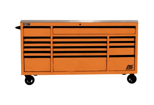 Homak 72” Roller Cabinet w/Stainless Steel Top RS Pro Workstation (Competition Orange)