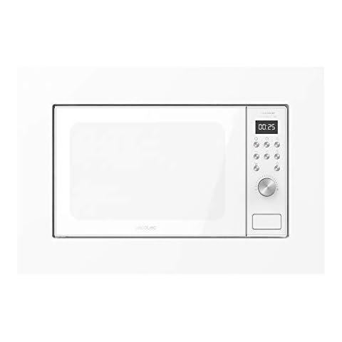 Cecotec Eingebaute Digitale Mikrowelle GrandHeat 2000 Built-in White. Leistung von 700 W, 20 Litern, Grill, 9 voreingestellte Funktionen, Timer, Innenfutter aus Edelstahl, Weiß Cover