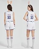 Couples Halloween Cosutme for Women Baskball Jersey Looney Tunes Outfit and Accessories,L White