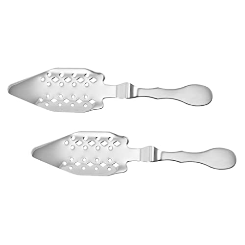 KICHOUSE 2piezas Cuchara De Absenta De Acero Inoxidable Para Bar Gotero Exquisito Filtro De Cóctel Cuchara De Ajenjo Multifunción Para Servir