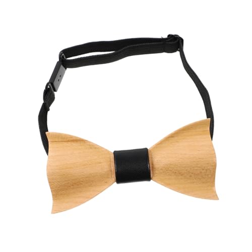 1pc Wooden Bow Tie for Boy Girl Novelty Bowknot Festive Suit Accessory for Formal Events Daily Wear