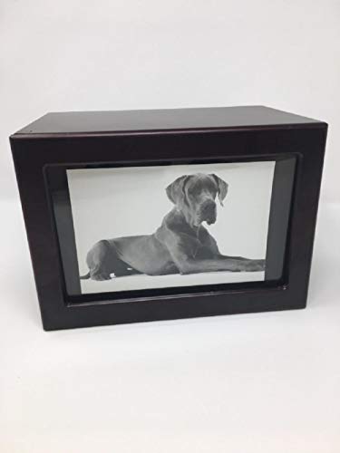 Eternal Rest by Sempré Pet Urn Peaceful Pet Memorial Keepsake Urn,Photo Box Pet Cremation Urn,Dog Urn,Cat Urn,Large Animal Urn, Size, Extra Large XL, Color, Cherry, 150 cu.in.