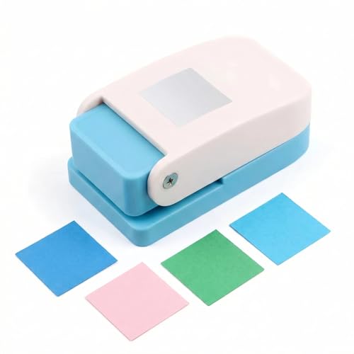 1-Inch Square Punch Lever Craft Punch Portable Manual Square Stamp Paper Punch Ideal for Scrapbooking Stamp Cutting DIY Cards & Paper Crafts