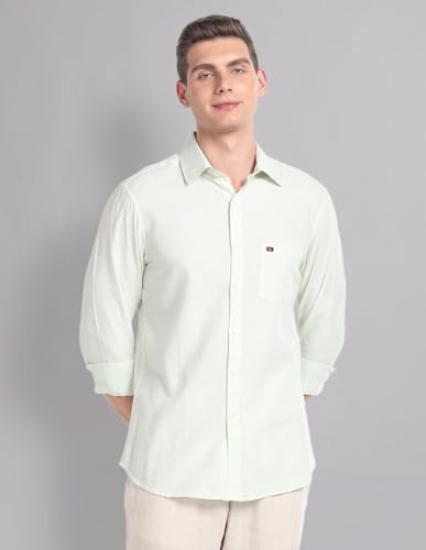 Image of Arvind Modern Slim Fit Heathered Summer Shirt